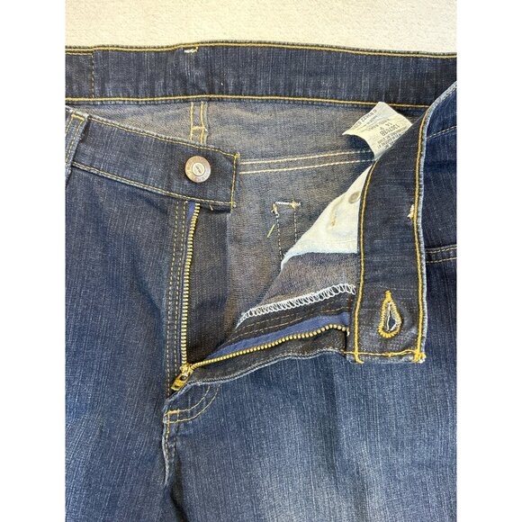 Wrangler Jeans Womens 14 Petite Blue Denim‎ Bootcut Dark Wash - Picture 4 of 6